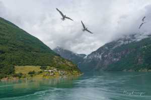 Geiranger fjord Norway (1 of 8). One of Norway's most visited tourist sites and has been included on the UNESCO World Heritage List