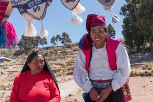 Indigenous Peruvian people on the Island of Taquile in Lake Titicaca Peru, 2 of 2