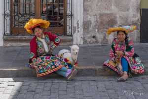 Two Peruvian women offering a photoshoot in Arequipa Peru